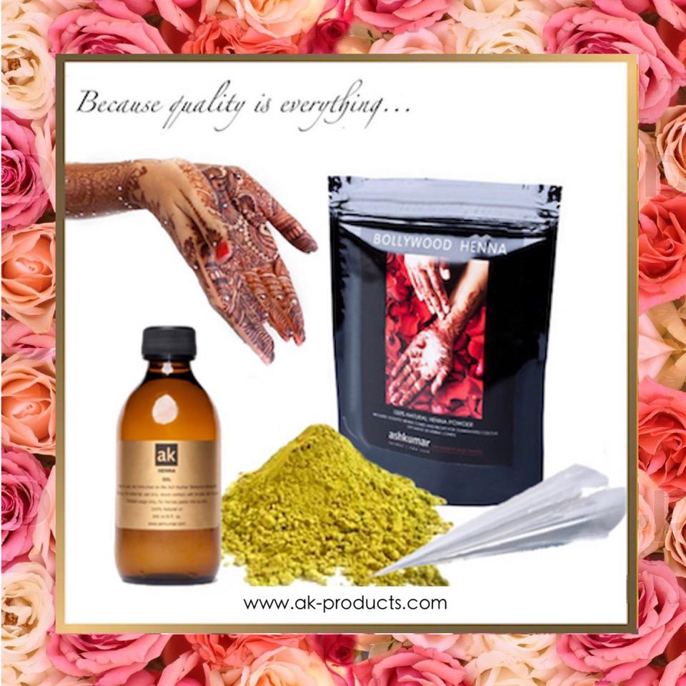 EID HENNA KIT: HENNA POWDER, OIL & 10 EMPTY CONES