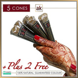 5 READY TO USE HENNA CONES PLUS 2 FREE