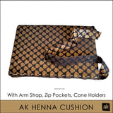 AK HENNA ARTIST CUSHION - BLACK & GOLD PLUS 2 CONES FREE