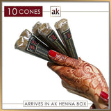 10 READY TO USE HENNA CONES